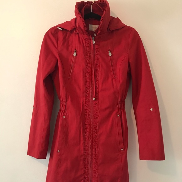 Laundry By Shelli Segal Jackets & Blazers - Laundry by Shelli Segal Red Jacket with hood XS